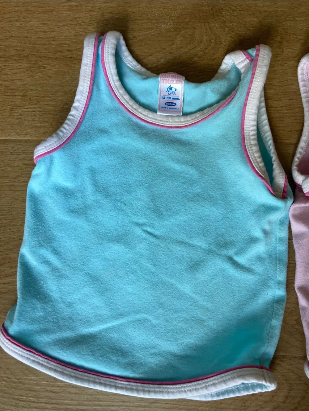 Old Navy Y2K Girls Tank Tops in Light Blue and Light Pink
